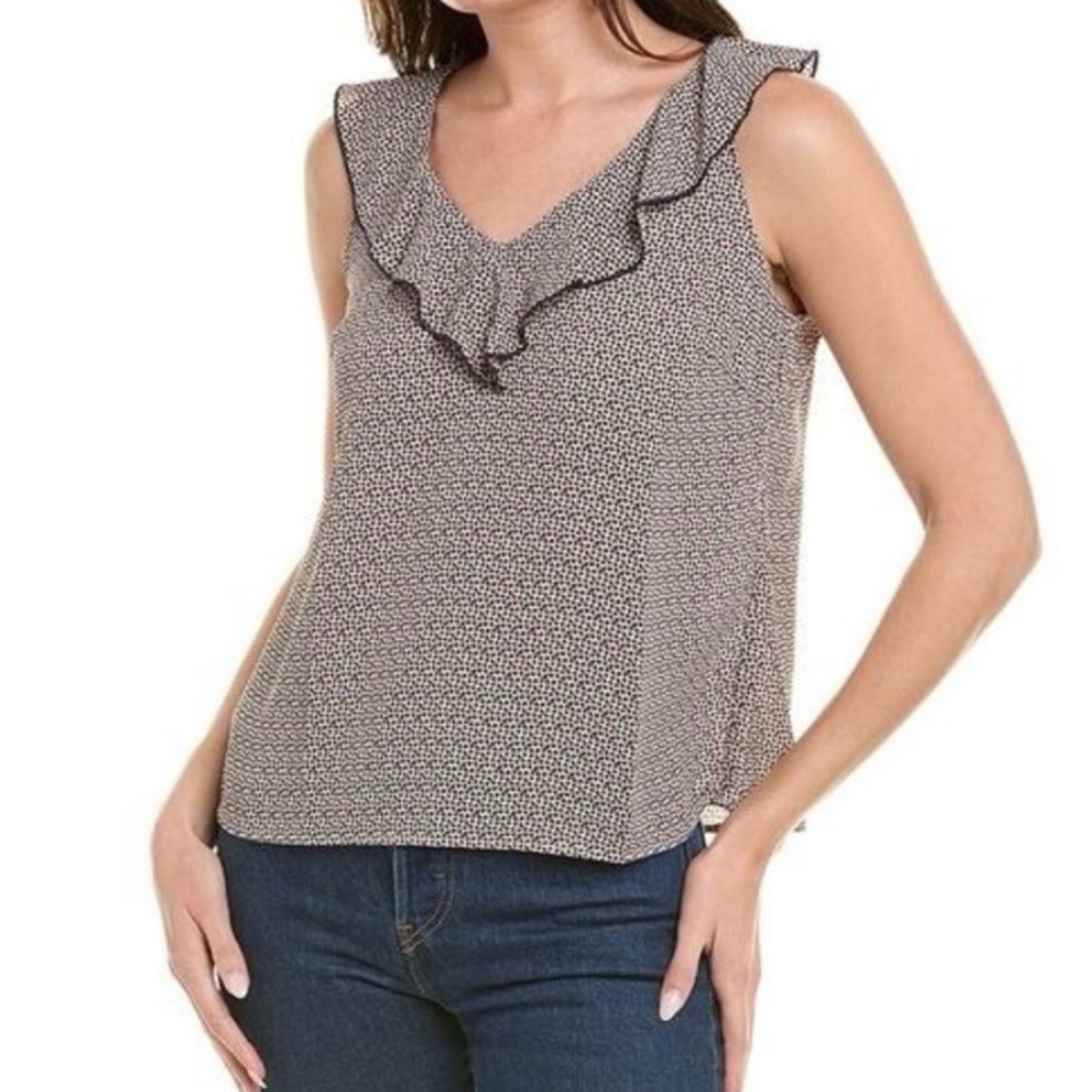 CAbi Stellar Sleeveless Blouse Micro Star Print NWOT - Picture 12 of 13